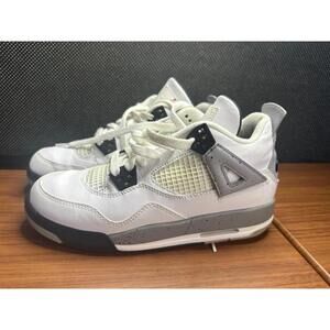 Nike Air Jordan Retro 4 White Cement SIZE: 6.5 Youth